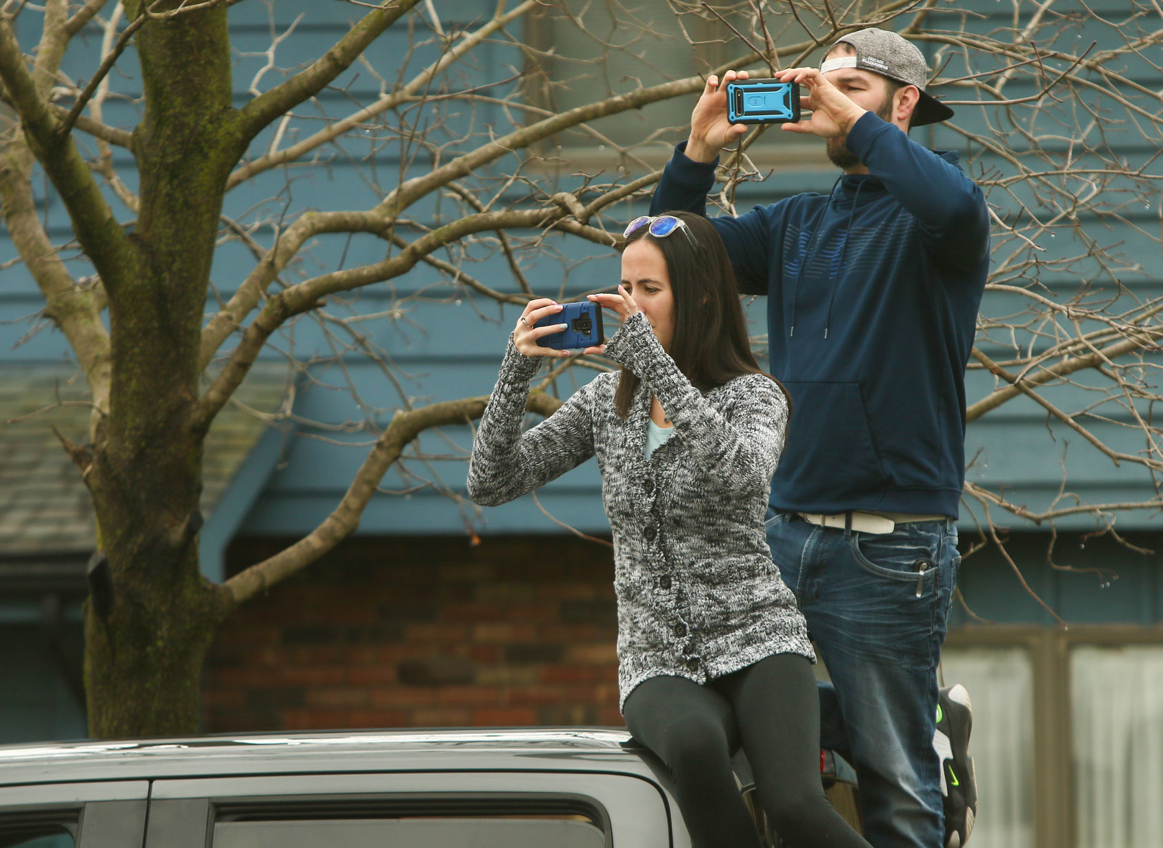 Nicole Matusik and Tim Bodnar host a drive-up wedding
